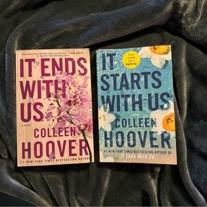 Colleen Hoover Books, It Ends With Us and It Starts With Us.